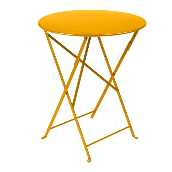 Żółty składany stół metalowy Fermob Bistro