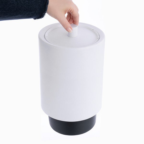 Biały plastikowy kosz na śmieci 6 l – Orion-image-3