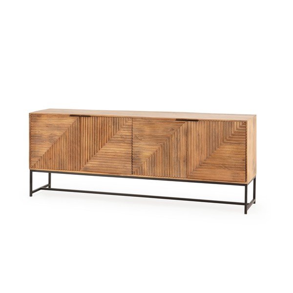Komoda z litego drewna mango w naturalnym kolorze 210x80x40 cm Nereida – MOME-image-2