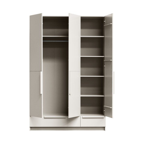 Kremowa szafa modułowa z litego drewna sosnowego 142x215 cm Pure – WOOOD-image-3