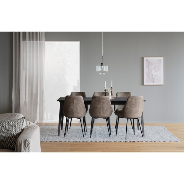 Brązowe krzesła zestaw 2 szt. Sierra – Rowico-image-1