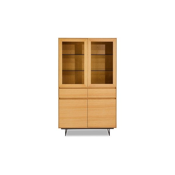 Brązowa witryna w dekorze drewna dębowego Furnhouse Tokyo-image-2