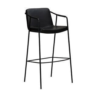 Czarny hoker z imitacji skóry DAN-FORM Denmark Boto, wys. 95 cm