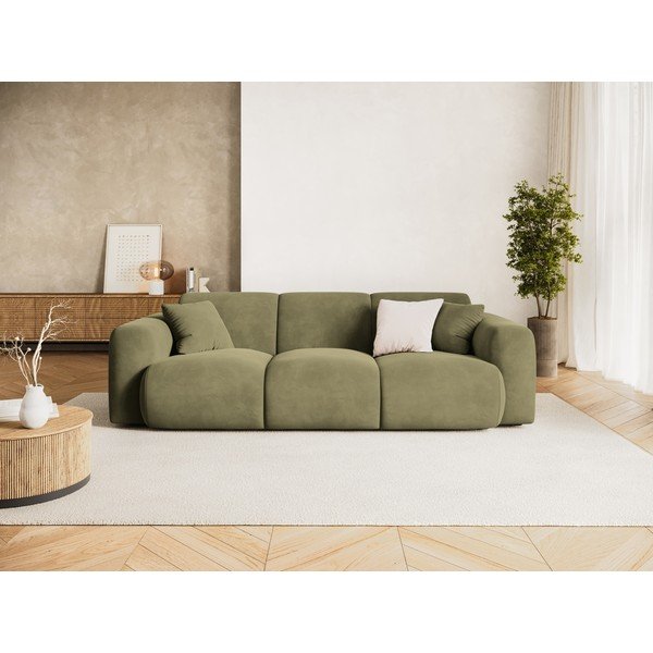 Aksamitna sofa w kolorze khaki 235 cm Molino – Micadoni -image-1