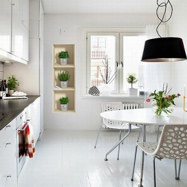 Zestaw 3 naklejek 3D Ambiance Herbs in Pot-image-1