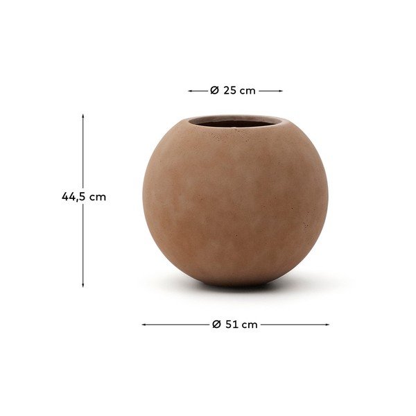 Betonowa osłonka na doniczkę ø 51 cm Solna – Kave Home-image-3