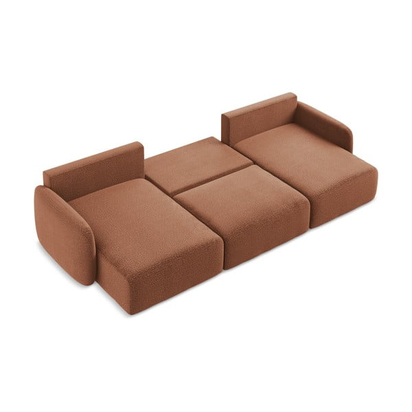 Ceglasty rozkładany/ze schowkiem narożnik Kalena – Makamii-image-4