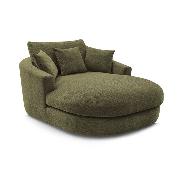 Zielony fotel z tkaniny szenilowej Belem – Bobochic Paris