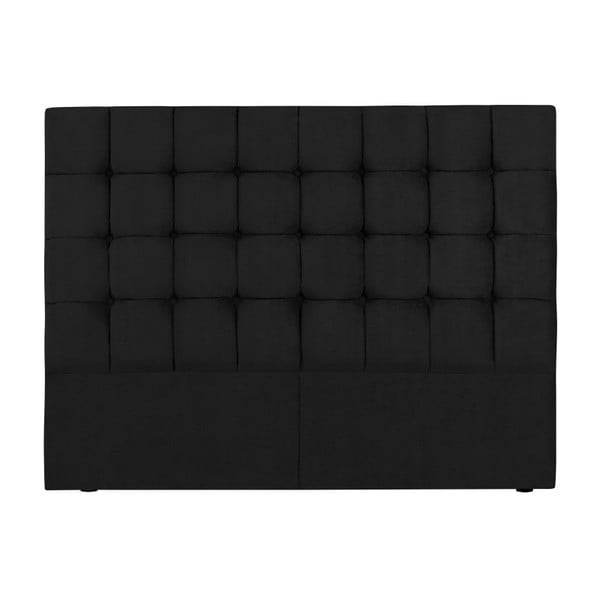 Czarny zagłówek łóżka Kooko Home Hasso, 120x200 cm