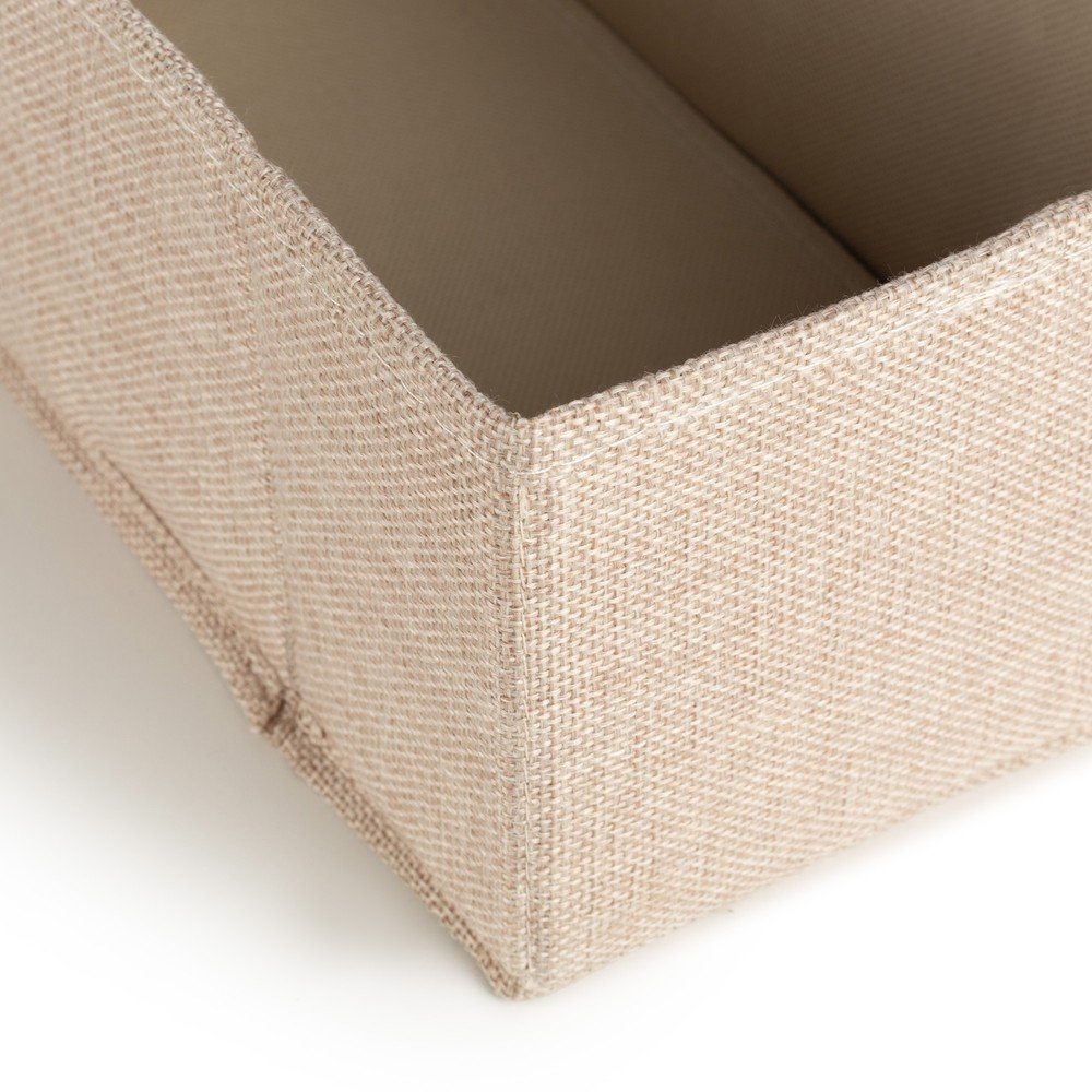 Beżowy tekstylny pojemnik 28x12x12 cm Sandy – Compactor (zdjęcie 7)
