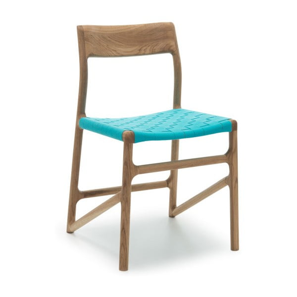 Krzesło Fawn Natural Gazzda, niebieskie