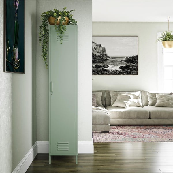 Zielona metalowa szafka 38x185x40 cm Mission District – Støraa-image-1