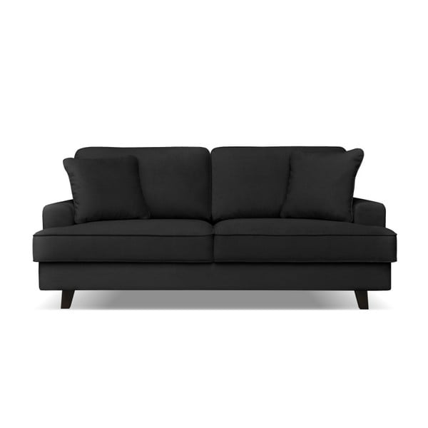 Czarna sofa trzyosobowa Cosmopolitan design Berlin