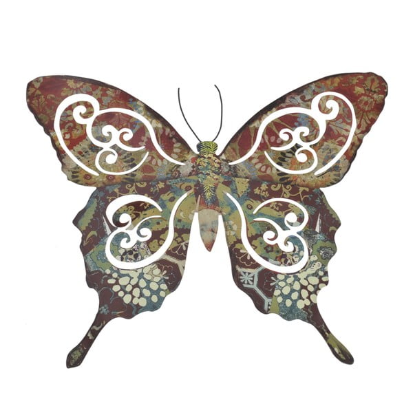 Metalowy motyl na ścianę, 34 cm
