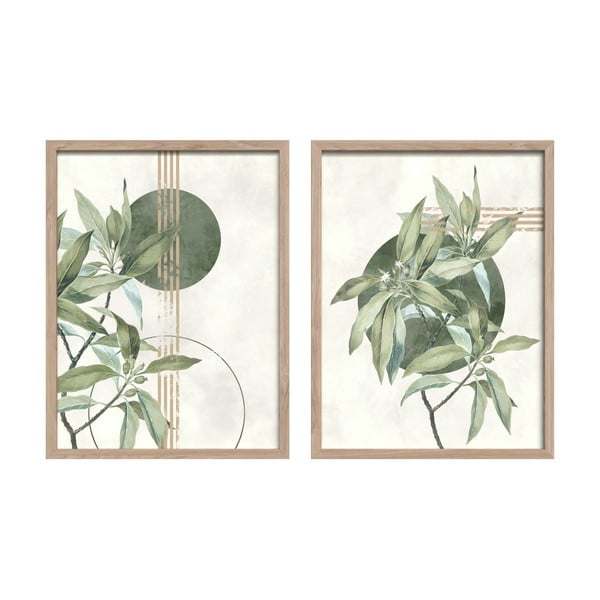 Obrazy zestaw 2 szt. 30x40 cm Green – Styler