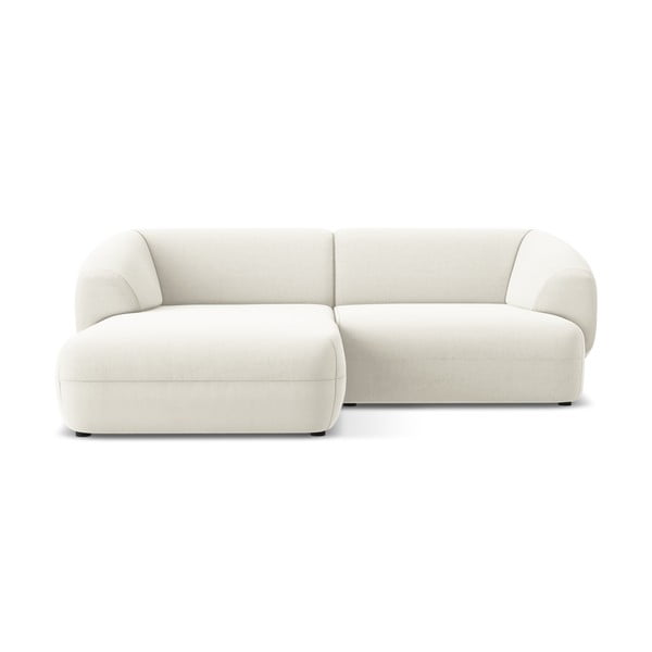 Biały aksamitny narożnik (lewostronny) Moana – Makamii