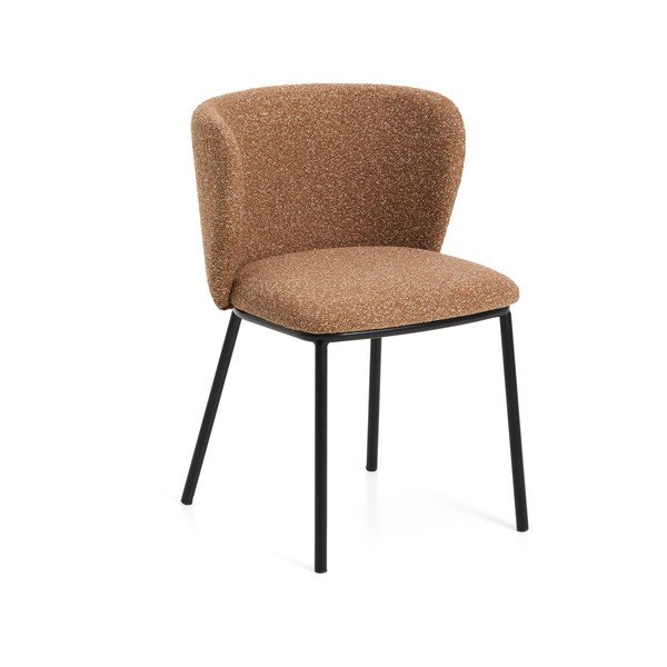 Tapicerowany fotel jadalniany w kolorze terakoty Ciselia – Kave Home