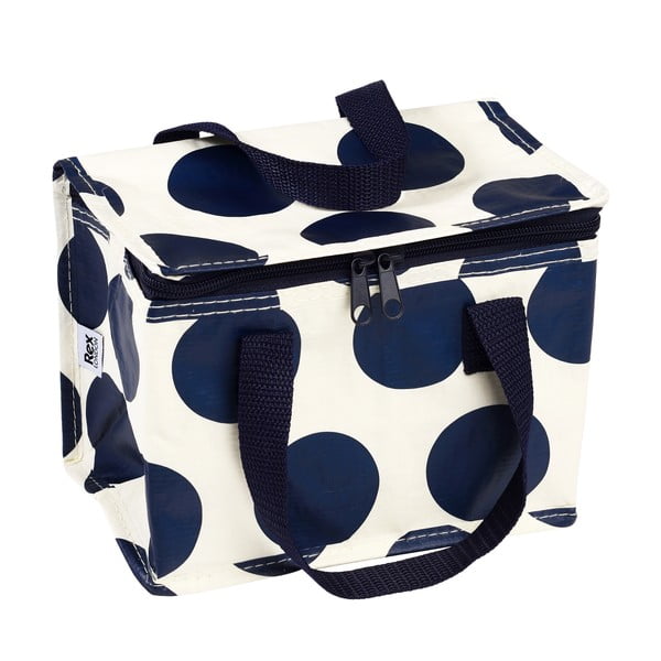 Niebiesko-kremowa torba termiczna Spotlight – Rex London