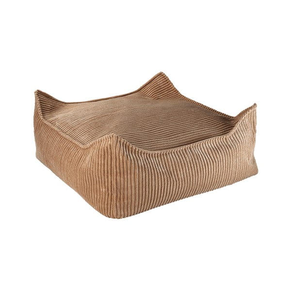 Brązowy sztruksowy dziecięcy worek do siedzenia Square – Wigiwama