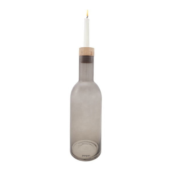 Wazon/świecznik Bottle 30,5 cm, szary