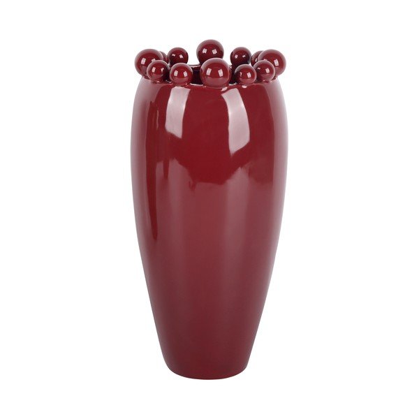Bordowy ceramiczny wazon (wysokość 30 cm) Cadiz Dotty – PT LIVING