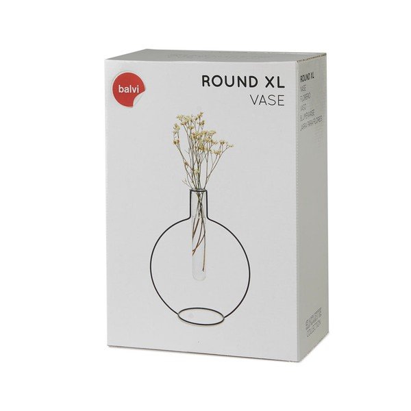 Czarny wazon Balvi Silhouette Round-image-2