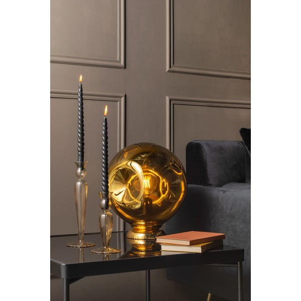 Jasnobrązowy szklany świecznik PT LIVING Swirl, wys. 26,5 cm-image-1