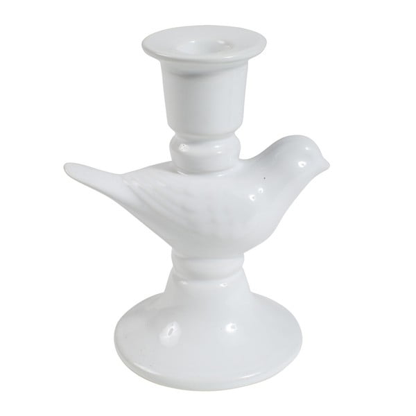Biały świecznik Côté Table Oiseau, 13,7 cm