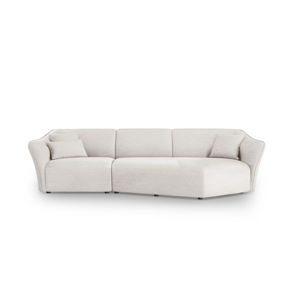 Biały narożnik z materiału bouclé Tokyo – Cosmopolitan Design