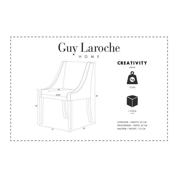 Czarne krzesło Guy Laroche Creativity-image-1