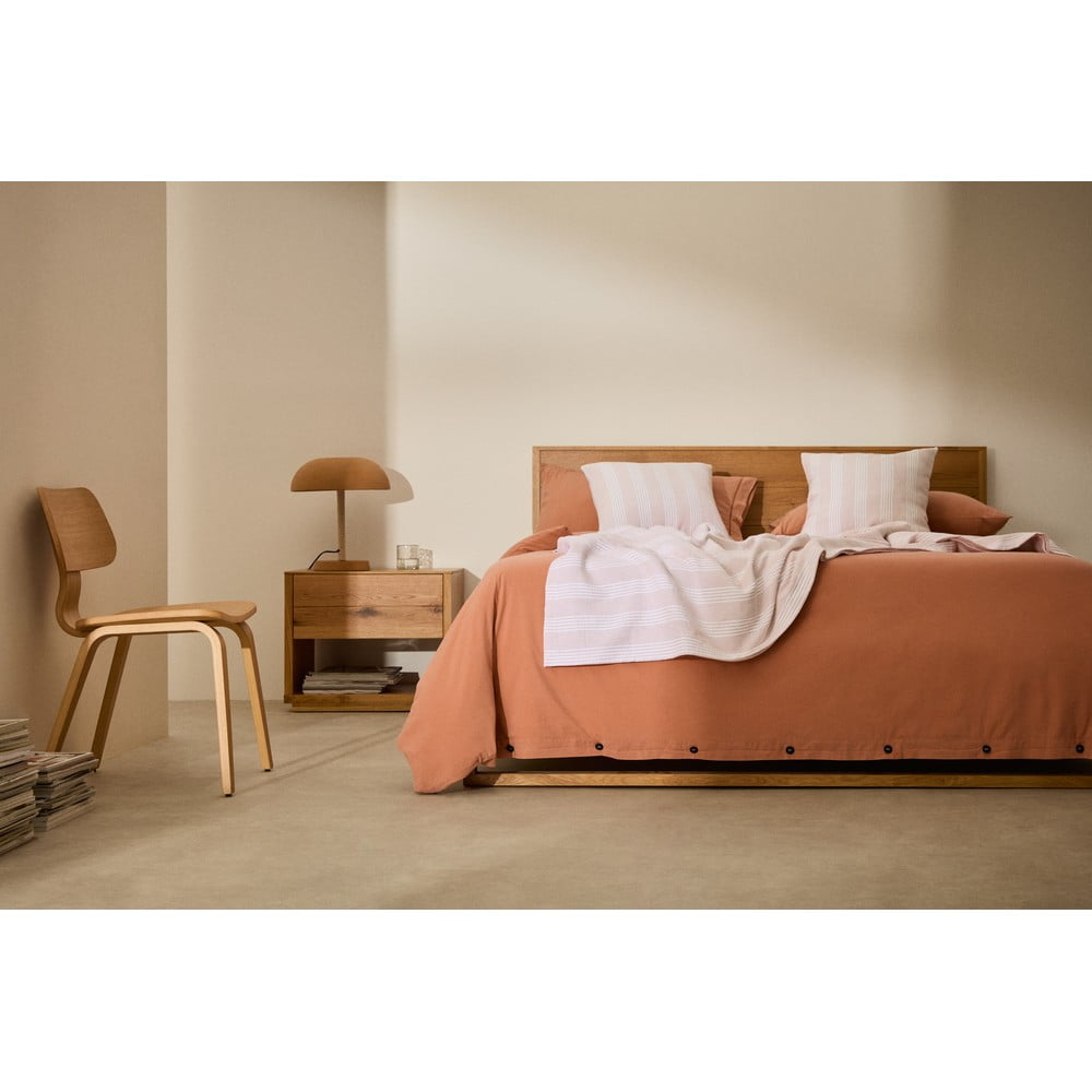 Czerwono-biała bawełniana narzuta pikowana 240x260 cm Macie – Kave Home (zdjęcie 6)