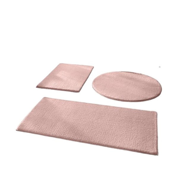 Różowe dywaniki łazienkowe zestaw 3 szt. 50x90 cm – Mila Home
