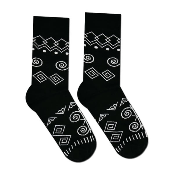 Czarne skarpetki bawełniane Hesty Socks Geometry, rozm. 39-42