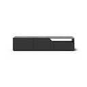 Czarna szafka pod TV w dekorze betonu 180x38 cm Verone – TemaHome