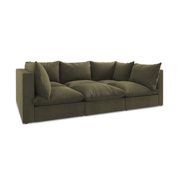 Sofa w kolorze khaki 255 cm Manao – Makamii-image-1