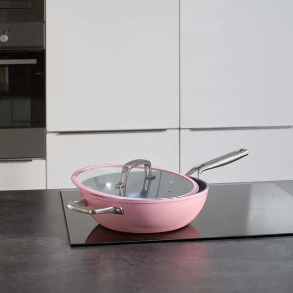 Patelnia z pokrywką/z powłoką ceramiczną wok ø 28 cm Meda 3.0 – FABINI-image-1