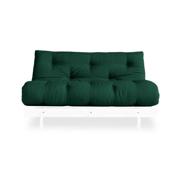 Sofa rozkładana Karup Design Roots White/Dark Green-image-3