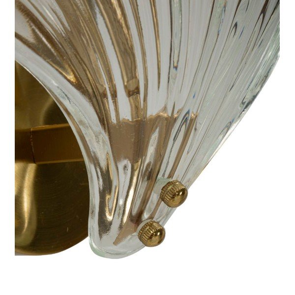 Szklany kinkiet w kolorze złota Da Muro Shell – Mauro Ferretti-image-3