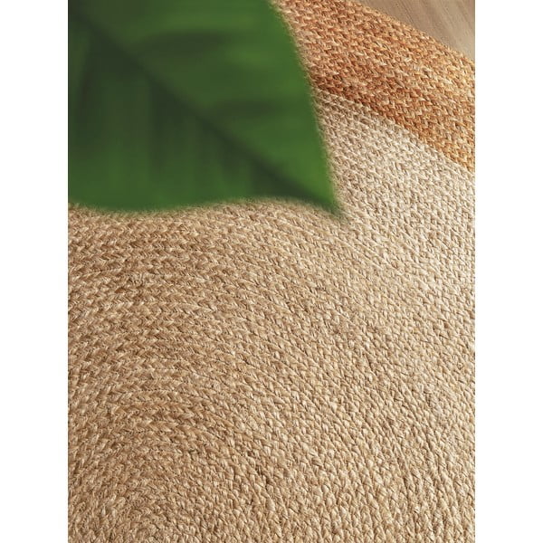 Okrągły dwustronny dywan z juty tkany ręcznie w kolorze kości słoniowej ø 200 cm Jutta Ivory – Hanse Home-image-3