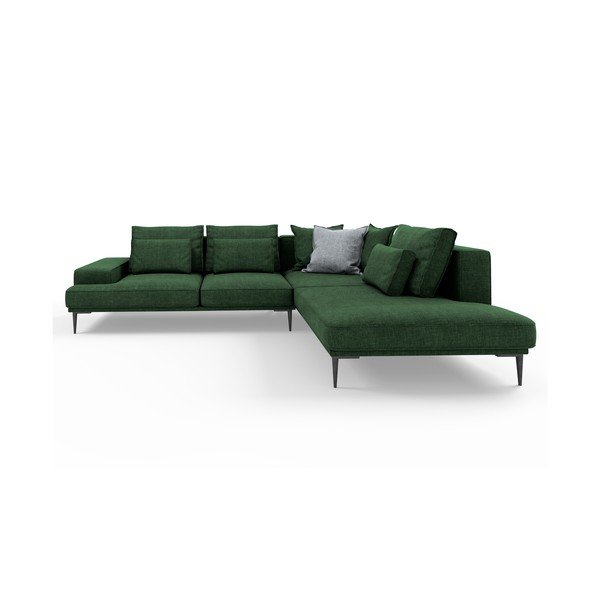 Zielony narożnik rozkładany Interieurs 86 Liege, prawostronny-image-2