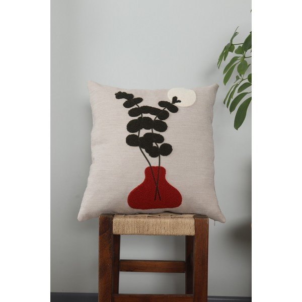 Lniana poduszka dekoracyjna 43x43 cm Vazo – Mioli Decor-image-1