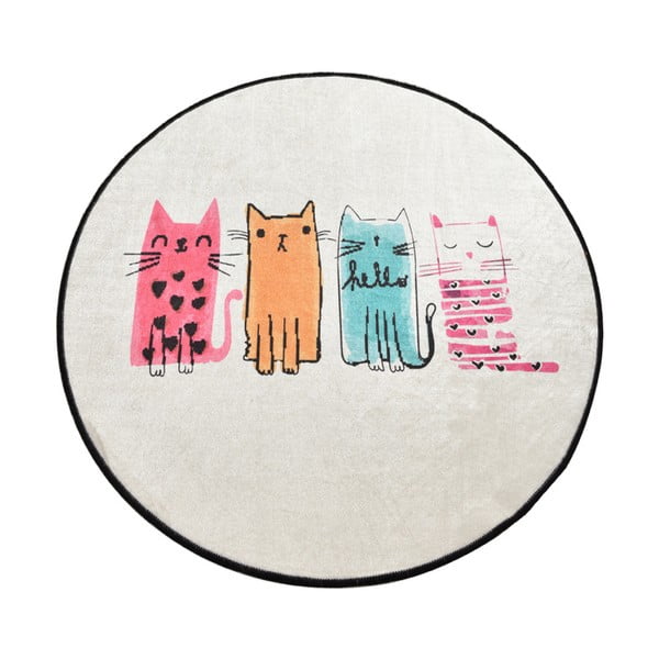 Dywanik łazienkowy Homefesto Baby Cats, ⌀ 100 cm