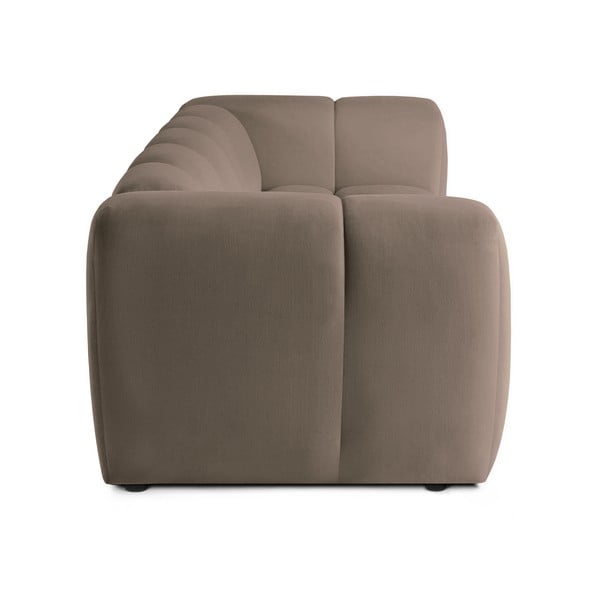 Szarobrązowa aksamitna sofa 225 cm Cube – Bonami Selection-image-3
