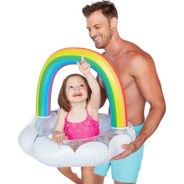 Dziecięce koło dmuchane w kształcie tęczy Big Mouth Inc.-image-1