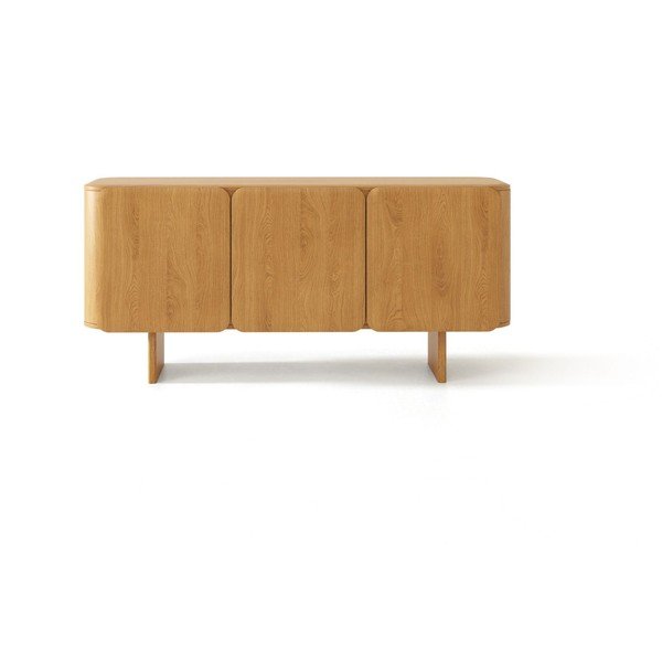 Komoda z litego drewna dębowego w naturalnym kolorze 160x76x45 cm Charlotte – Micadoni -image-2
