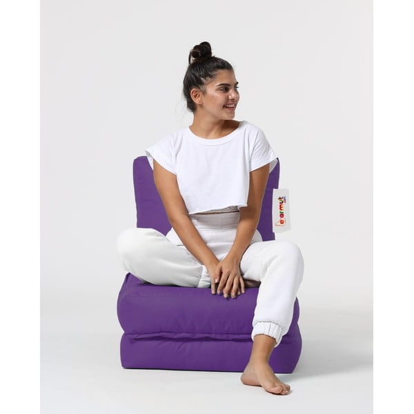 Fioletowy ogrodowy worek do siedzenia Siesta – Floriane Garden-image-1