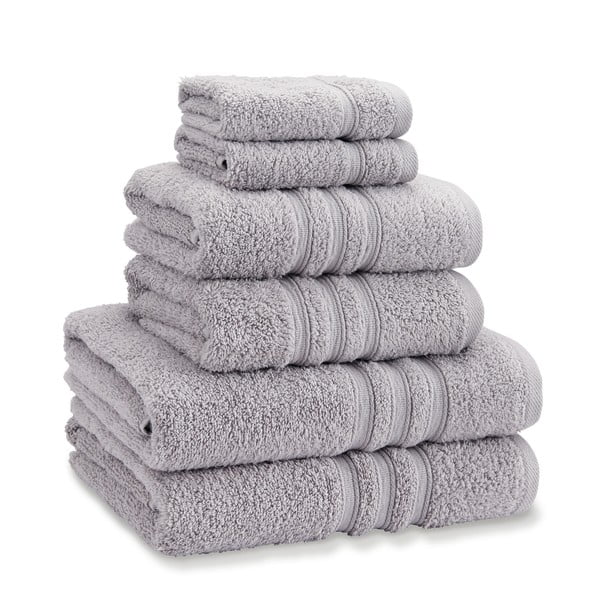 Jasnoszare bawełniane ręczniki frotte zestaw 6 szt. Zero Twist – Catherine Lansfield