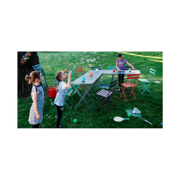 Zestaw 2 jasnobeżowych składanych krzeseł ogrodowych Fermob Bistro-image-2