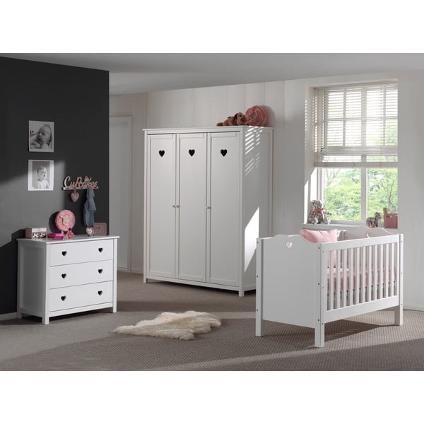 Biała szafa dziecięca 159x191x57 cm Amori – Vipack-image-1