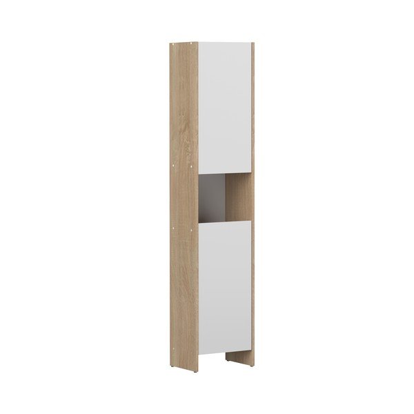 Biała wysoka szafka łazienkowa 38x180 cm Biarritz – TemaHome-image-2